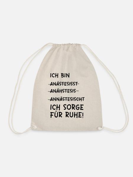 Anästhesist - ich sorge für Ruhe - Turnbeutel - Natur