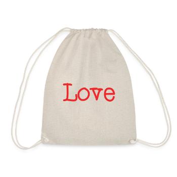 ICH LIEBE DICH. ICH HABE GERADE GEHEIRATET. Junggesellinnenabschied. VALENTINSTAG - Turnbeutel - Natur - Vorne