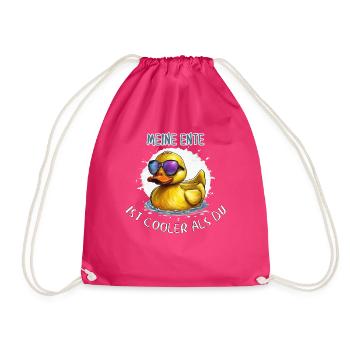 Meine Ente ist coller als du! - Turnbeutel - Fuchsia - Vorne