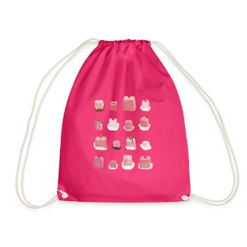 Sugar-sweet pink punch-crab - Drawstring Bag - fuchsia - Front