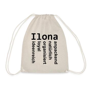 Ilona - Ein ganz spezielles Design nur für Ilona - Turnbeutel - Natur - Vorne