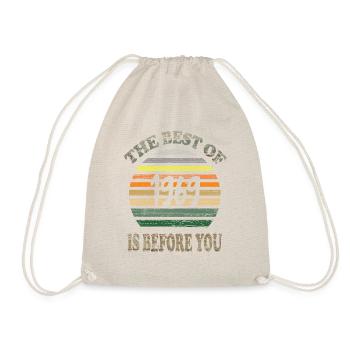 Year of birth 1969 Vintage Retro, birth, birthday - Drawstring Bag - nature - Front