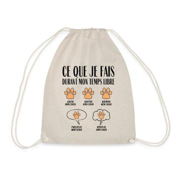 Ce que je fais durant mon temps libre Chien - Sac de sport léger - nature - Devant