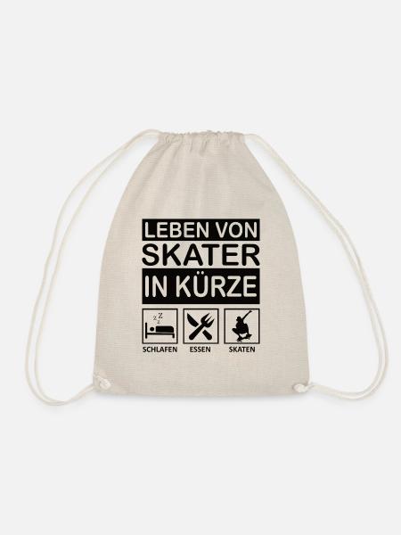 Leben von Skater - Geschenk - Turnbeutel - Natur