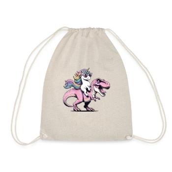 Unicorn Dinosaur Fantasy Creature Gift - Drawstring Bag - nature - Front