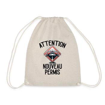Permis De Conduire Idée Cadeau Humour Auto-École - Sac de sport léger - nature - Devant