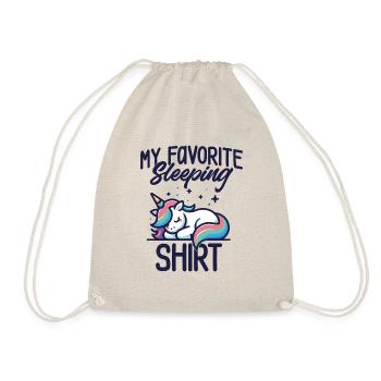 Licorne Sommeil Humour Cadeau Pyjama Flemme - Sac de sport léger - nature - Devant