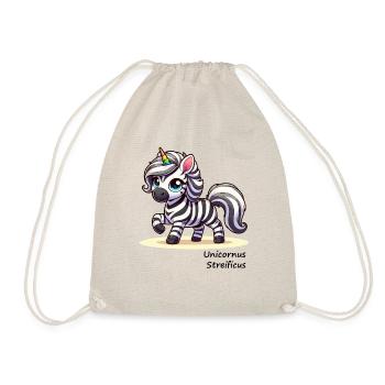 Zebra Einhorn - Unicornus Streificus - Turnbeutel - Natur - Vorne