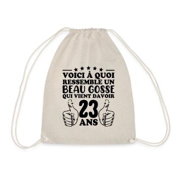 23 ans Idée Cadeau Humour Anniversaire Beau Gosse - Sac de sport léger - nature - Devant