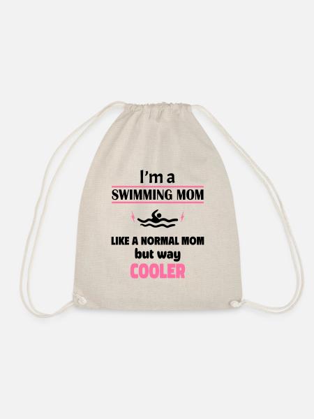 Ich bin eine Schwimm Mama - Turnbeutel - Natur