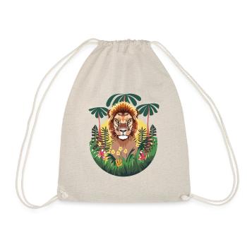 Lion Jungle - Drawstring Bag - nature - Front
