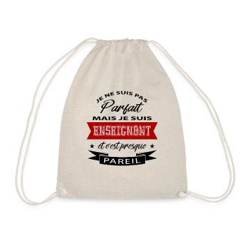Je ne suis pas parfait mais je suis enseignant - Sac de sport léger - nature - Devant