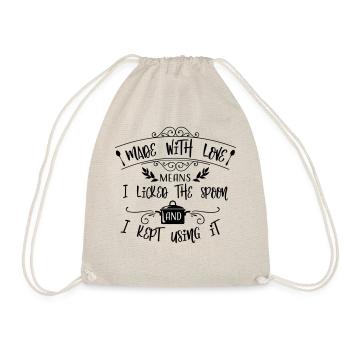 Made with Love - Drawstring Bag - nature - Front