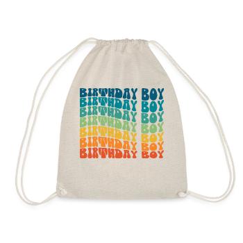 Anniversaire Garçon Groovy Rétro Vintage Anniversaire - Sac de sport léger - nature - Devant