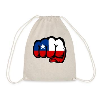 Chile Flagge Faust - Turnbeutel - Natur - Vorne