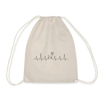 Cerf coeur ligne palpitations pouls cadeau animaux - Sac de sport léger - nature - Devant