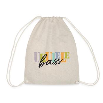 Ukulélé Basse coloré et noir - Sac de sport léger - nature - Devant