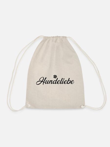 Hundeliebe mit Hundepfote - Turnbeutel - Natur