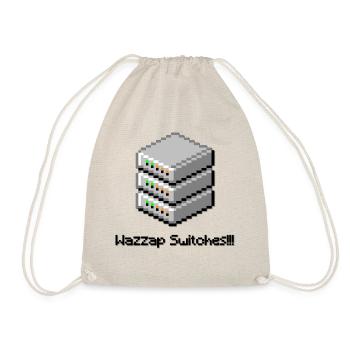 Wazzap Switches - Drawstring Bag - nature - Front