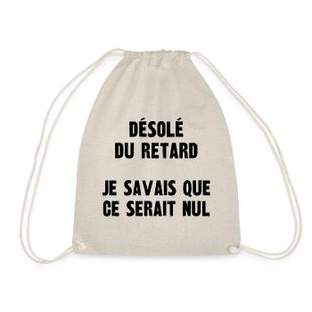 désolé du retard - Sac de sport léger - nature - Devant