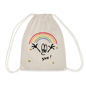 Oui, couleurs arc-en-ciel, arc-en-ciel - Sac de sport léger - nature - Devant