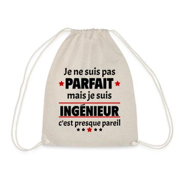 Pas parfait mais ingénieur, fête des pères, noël - Sac de sport léger - nature - Devant
