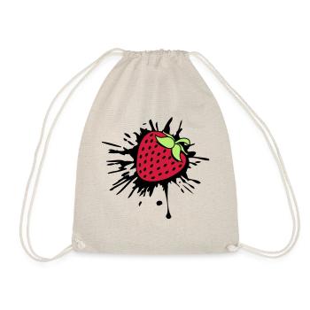 klex color drops graffiti strawberry fruity leak - Drawstring Bag - nature - Front