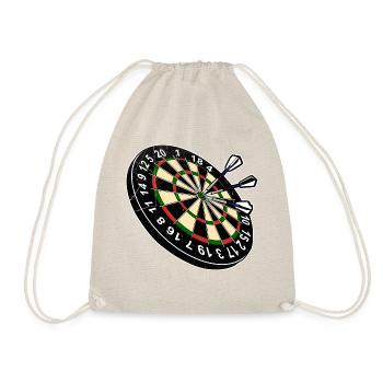 Dartscheibe Darts Dart Steeldart - Turnbeutel - Natur - Vorne