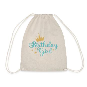 fille d’anniversaire - Sac de sport léger - nature - Devant