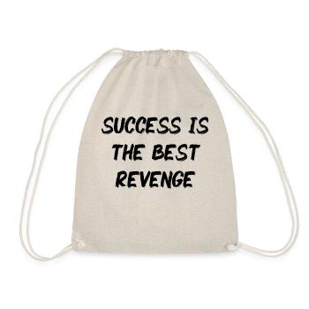 Success is the best revenge - BLK - Drawstring Bag - nature - Front