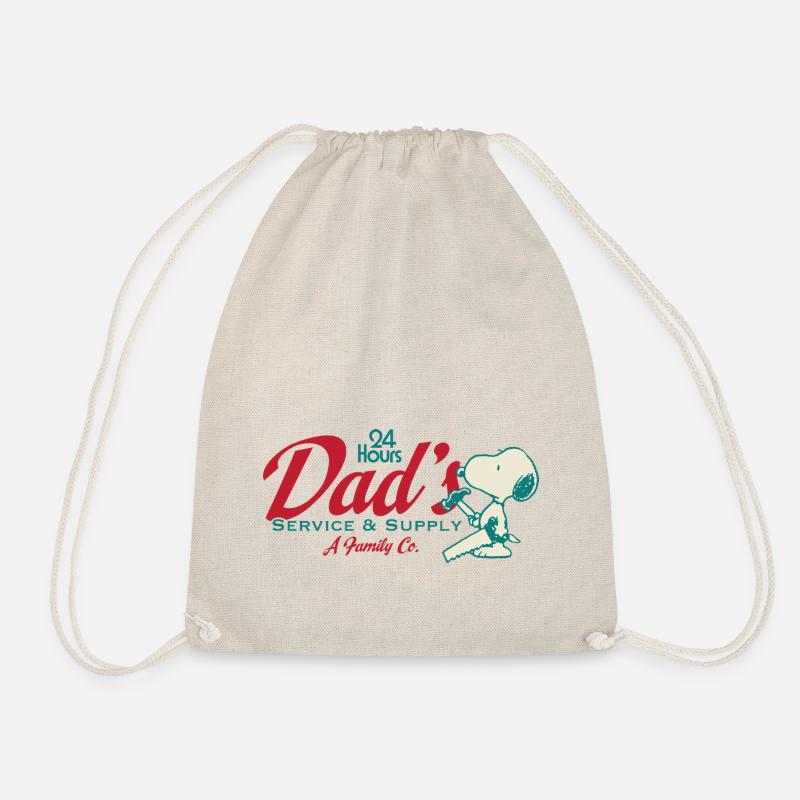 Peanuts Design Dad Mit Spruch Und Snoopy - Turnbeutel - Natur