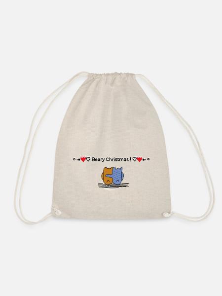 Beary Happy Christmas - Turnbeutel - Natur