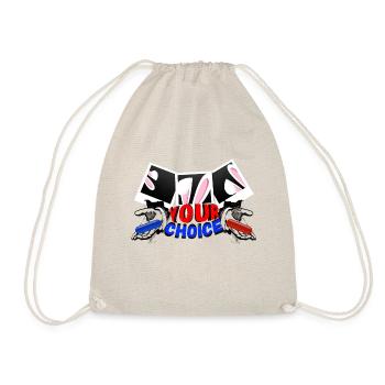 Your Choice Red or Blue follow the White Rabbit - Turnbeutel - Natur - Vorne