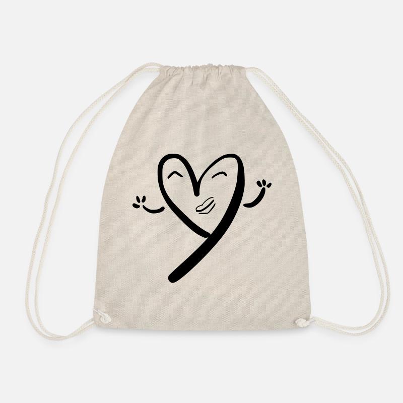 Conception de coeur avec de visage - Sac de sport léger - nature