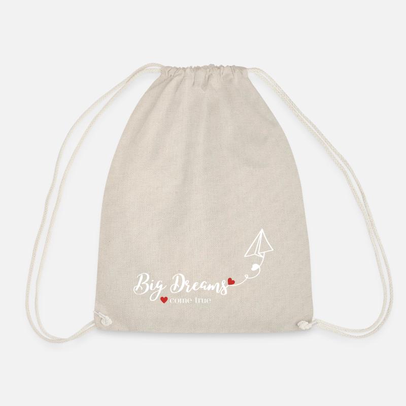 BIG dreams <3 come true - Drawstring Bag - nature