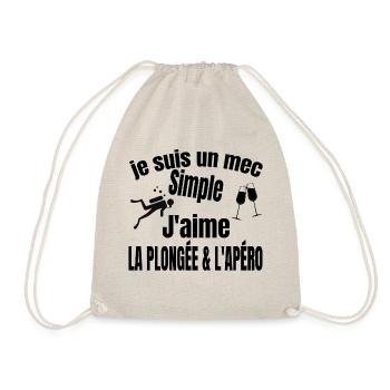 plongée et apéro - Sac de sport léger - nature - Devant