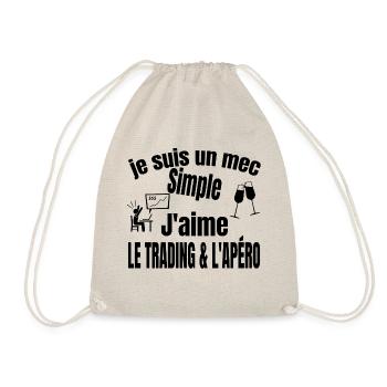 trading et apéro - Sac de sport léger - nature - Devant