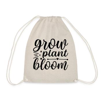 22 grow plant bloom - Drawstring Bag - nature - Front