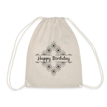 Happy Birthday - Turnbeutel - Natur - Vorne
