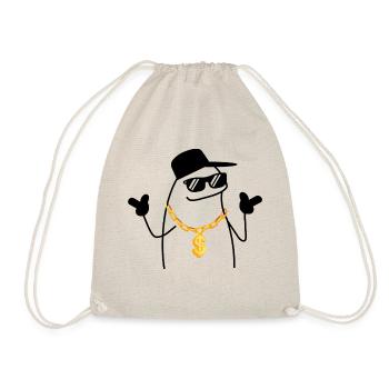meme bling bling - Drawstring Bag - nature - Front