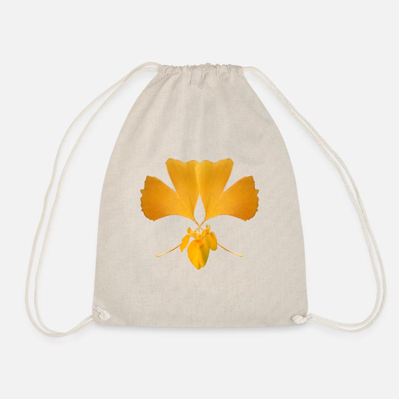 Ginkgo leaf - Drawstring Bag - nature