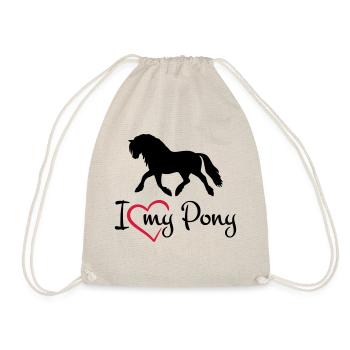 I love my pony, any colours - Turnbeutel - Natur - Vorne