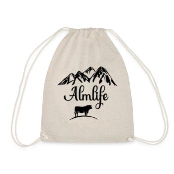 Alm Cow Mountains Mountain Tirol Switzerland Bavaria Alb Allgäu - Drawstring Bag - nature - Front