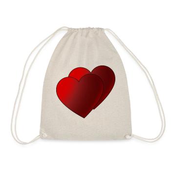 Heart - Drawstring Bag - nature - Front