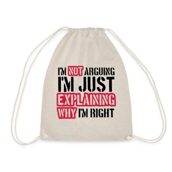 Je ne discute pas - Sac de sport léger - nature - Devant