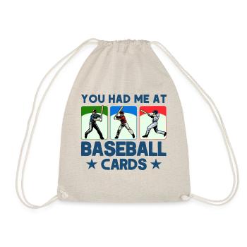 Baseball Card Sports Cards Collection Gift - Drawstring Bag - nature - Front
