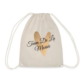 Team de la mariée coeur doré - Sac de sport léger - nature - Devant