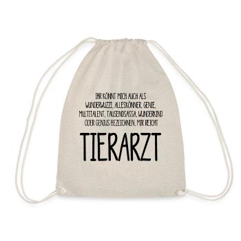 Tierarzt – ein Alleskönner, Genie, Multitalent - Turnbeutel - Natur - Vorne