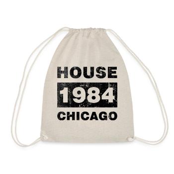 CHICAGO HOUSE 1984 SCHWARZ - Turnbeutel - Natur - Vorne