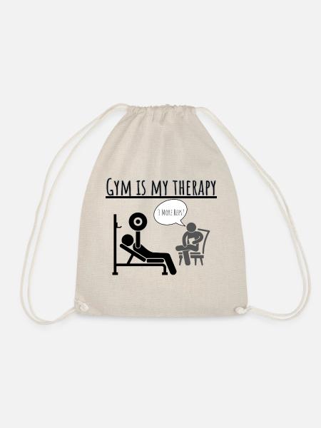 Gym Is My Therapy - Turnbeutel - Natur